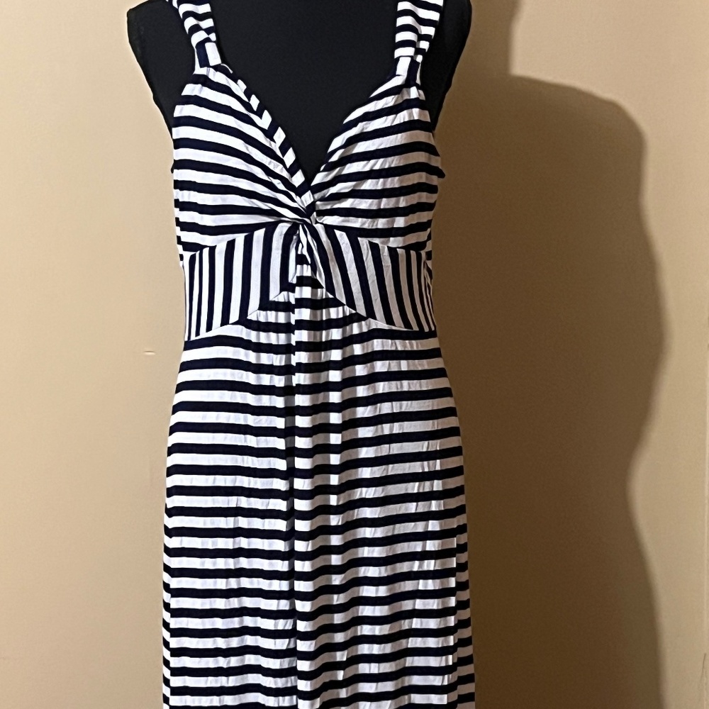 navy and white Maxie dress size large